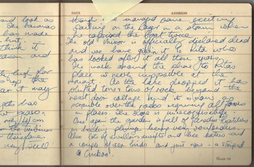 Guestbook that was the basis for The Shaping of Water by Ruth Hartley